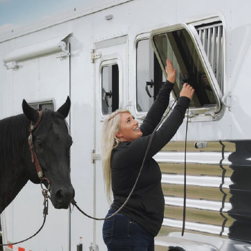 Horse trailer window installation